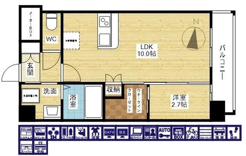 セレニテ東三国ミラク【7階】の間取り
