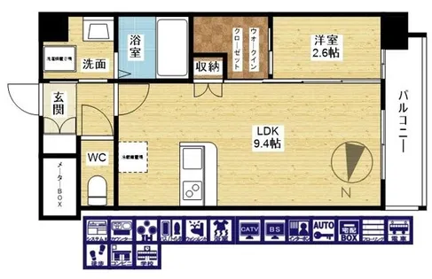 セレニテ東三国ミラク【8階】の間取り