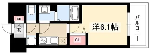 プレサンス THE MOTOYAMA【5階】の間取り