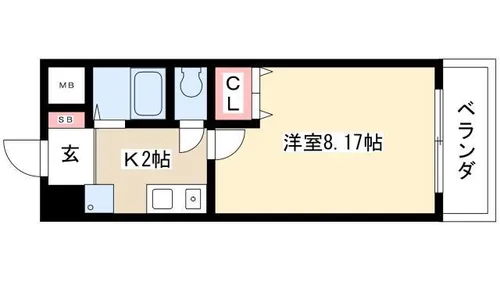 サンヒルズキフネ【3階】の間取り