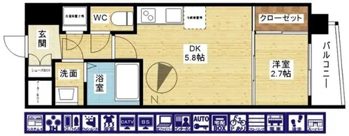 セレニテ東三国ミラク【4階】の間取り