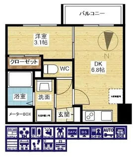 セレニテ東三国ミラク【7階】の間取り
