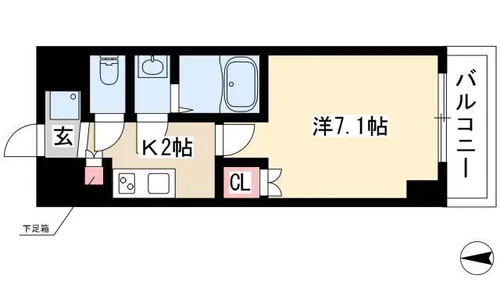 リヴシティ栄弐番館【803号室】の間取り