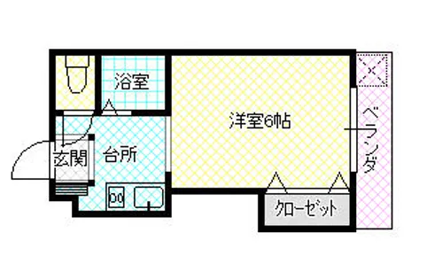 スタジオM【511号室】の間取り