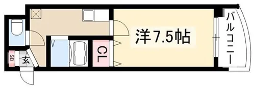 マンションリバーサイド【403号室】の間取り