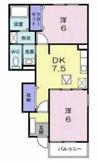 ヴィラ・ノースポール【102号室】の間取り