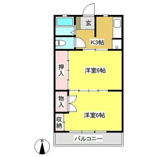 ガーデン水明【202号室】の間取り