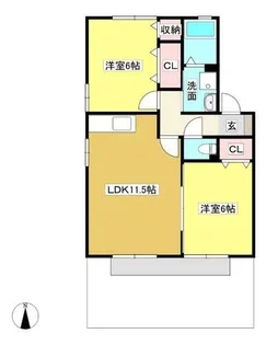 コンフォール貴船【1階】の間取り