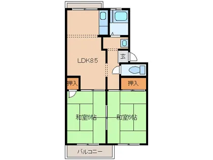 ロイヤルハイツA・B【B203号室】の間取り