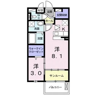 ソル レヴェンテ【1階】の間取り
