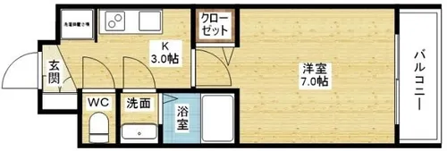 プレサンス新大阪イオリア【7階】の間取り