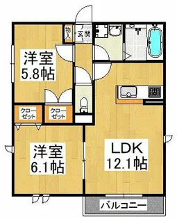 グランメゾン【3階】の間取り