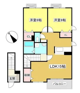 ヴィラルミエール【2階】の間取り