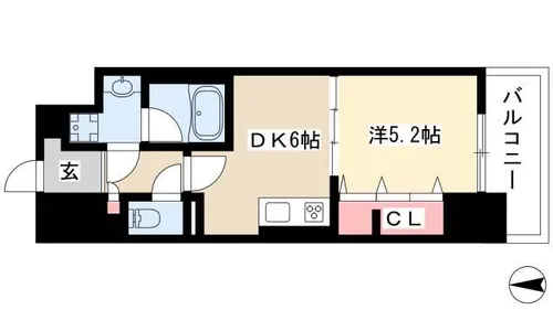 ジェネラーダ【701号室】の間取り