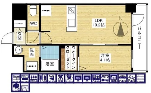 S-RESIDENCE東三国amante【5階】の間取り