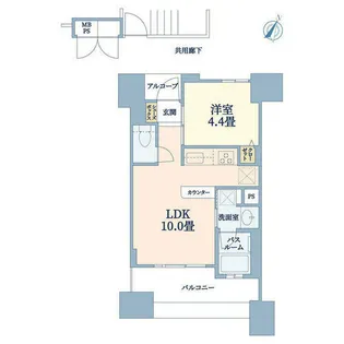 ワコーレ トアロード ザ・スイート【8階】の間取り