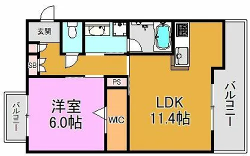 SHAMAISON FOREST【2階】の間取り