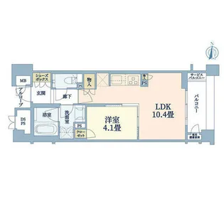 ブランズ御池西洞院【3階】の間取り