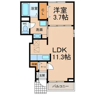 ドゥーハウスⅤ【1階】の間取り