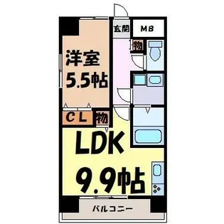 La Douceur山王【9階】の間取り