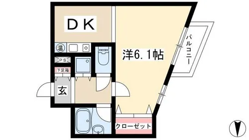カッコルディ【101号室】の間取り