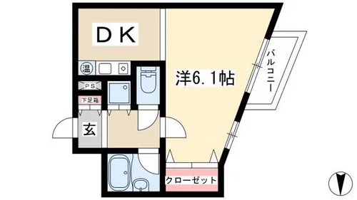 カッコルディ【101号室】の間取り
