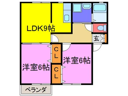 フォレストコート【203号室】の間取り