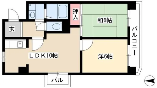 橘AKビル【905号室】の間取り