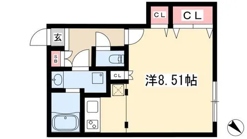 Branche覚王山【0308号室】の間取り