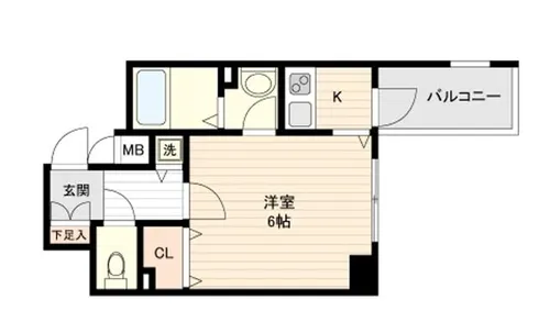 プレサンス難波南アーバニッシュ【4階】の間取り