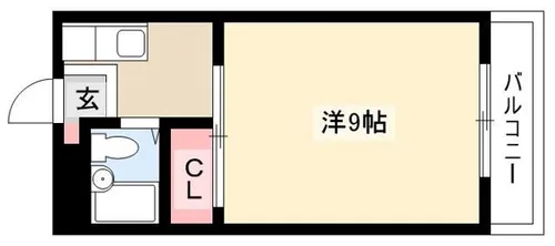 クリエール本山【407号室】の間取り