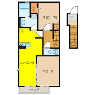 コスモス【2階】の間取り