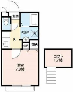 ハートヒルズ稲熊【203号室】の間取り