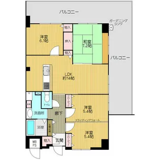 エレガントライフ筥崎 606号【0606号室】の間取り