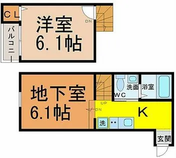 stage内田橋【1階】の間取り