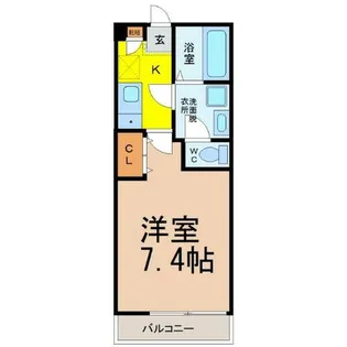 クレフラスト野並B棟【1階】の間取り