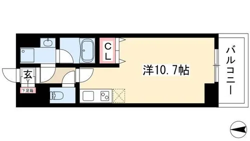 1Rの間取り画像