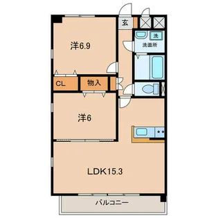 愛知県西尾市一色町一色【マンション】の間取り