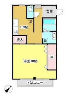 イースト フォー 三谷【206号室】の間取り