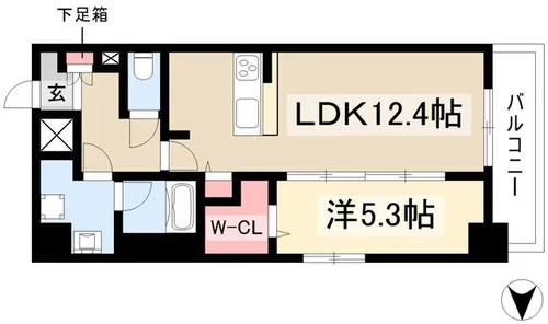 パークゲート栄白川【6階】の間取り