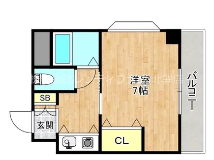 ジュネス絹田Ⅲ号館【4階】の間取り