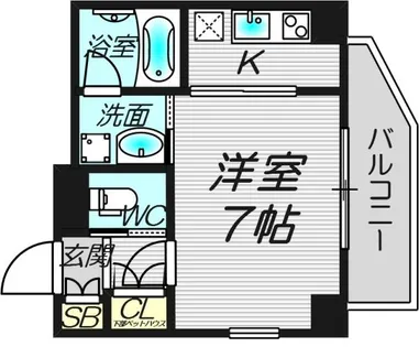 フォーチュン天王寺【3階】の間取り