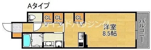 カルム ド アビタシオン【3階】の間取り