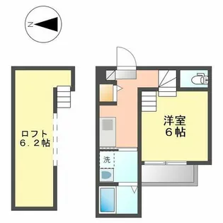 愛知県名古屋市西区上小田井1丁目【アパート】の間取り