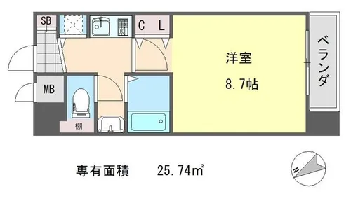プレサンス京大東【5階】の間取り