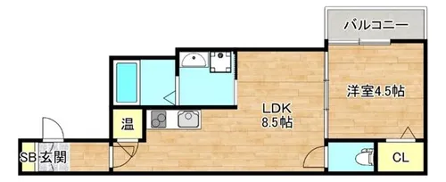 大阪府大阪市生野区巽中3丁目【アパート】の間取り