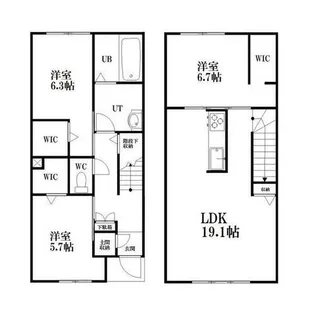 chere famille北円山【1階】の間取り