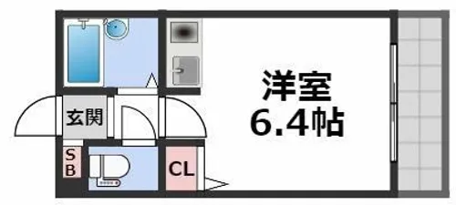オズレジデンス中川【2階】の間取り