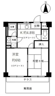 セシル富松【1階】の間取り