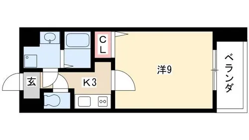 プライムコート東山【4B号室】の間取り